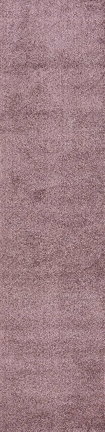 JONATHAN Y Haze Solid Low-Pile Light Purple Runner Rug 2x8, Coastal,Bohemian,Minimalist,Classic, Easy-Cleaning for Living Room,Bedroom,Kitchen,Pet Friendly,Non-Shedding (SEU100R-28)