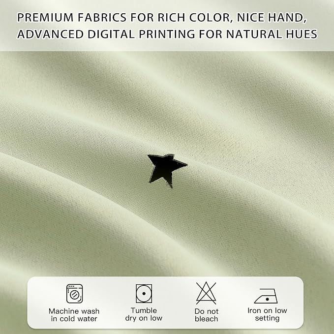 XiDi Sage Green Blackout Curtains for Girls Bedroom Living Room 63 Inch Length 2 Panels Thermal Insulated Room Darkening Grommet Window Drapes for Nursery Kids Boys Light Green W34 x L63