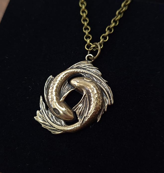 Yin Yang Necklace For Men Ancient Looking High Quality Pendant Jewelry - Yin Yang Gifts - Viking Jewelry for Men