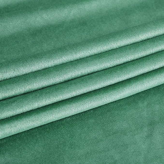 PRIMROSE Velvet Curtains 90 inch Long for Living Room,Set of 2 Panels Turquoise Aqua Blackout Rod Pocket Back Tab Window Treatment Room Darkening Heavy Decorative Curtains Drapes for Bedroom