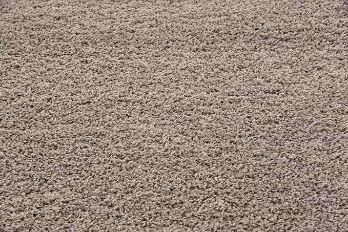 Unique Loom Solid Shag Collection Area Rug (8' Square, Cloud Gray)