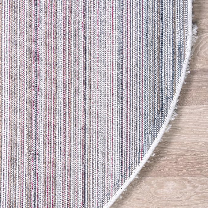 Unique Loom Solid Shag Collection Area Rug (5' 3" x 8' Oval, Snow White)