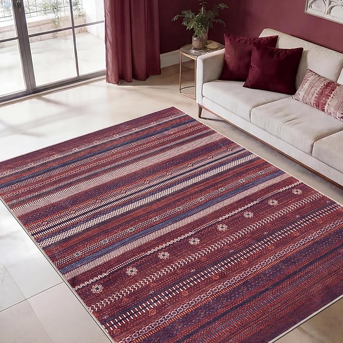 Keen Home Design 3x5 Rug - Machine Washable Entry Rug with Non-Slip Backing, Ideal for Enteryway, Kitchen, Bathroom, Laundry Room - Vintage, Easy Clean, Durable, Low Pile Rug - (3' x 5')