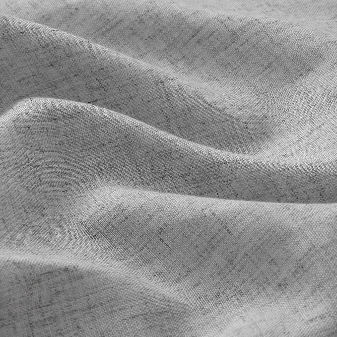 Aersas Light Grey Pinch Pleated Linen Curtains 108 Inch Length 2 Panels for Living Room Bedroom Semi Sheer Window Curtain Boho Neutral Back Tab Pinch Pleat Drape with Hooks 40x108