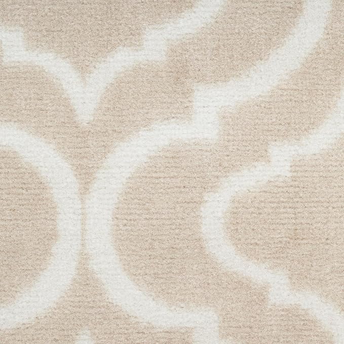 Nourison Home Jubilant Trellis Beige 2'3" x 7'3" Area -Rug, Easy -Cleaning, Non Shedding, Bed Room, Living Room, Dining Room, Kitchen (2x7)