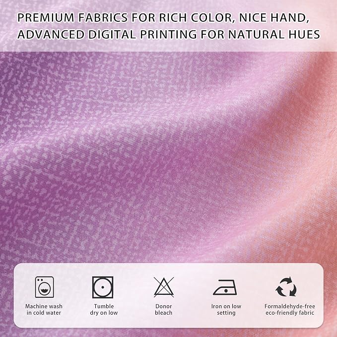 XiDi Pink Yellow Curtains for Girls Bedroom Decor Kids Blackout Curtains for Nursery Room Darkening Rainbow Princess Unicorn Wall Decals Little Girl Pink Yellow Purple 52x45 Inches Long 2 Panels Set