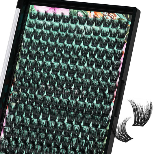 Lash Clusters Wet Look 168Pcs Eyelash Cluster Ultra-Thin Lash Band Eyelashes Extensions Spiky Anime Wide Span Lashes(Mallow,D-Mix10-18mm)