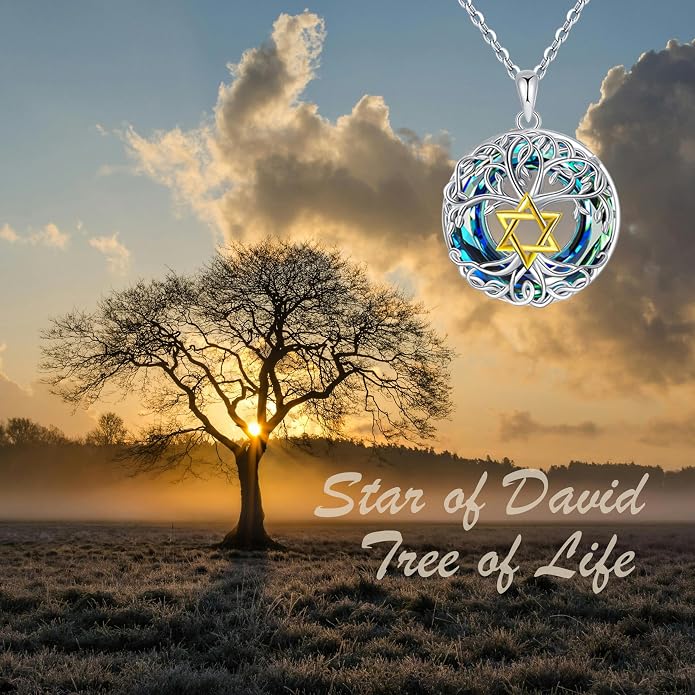 Tree of Life Thor Hammer Pendant Necklace for Women Sterling Silver S925 Jewelry for Women US1