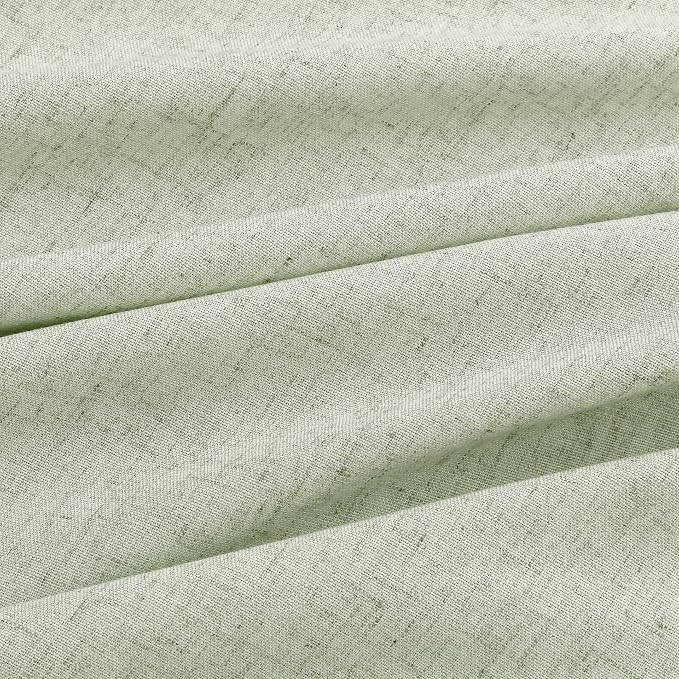 Aersas Mist Sage Pinch Pleated Linen Curtains 84 Inch Length 2 Panels for Living Room Bedroom Semi Sheer Window Curtain Boho Neutral Back Tab Pinch Pleat Drape with Hooks 40x84