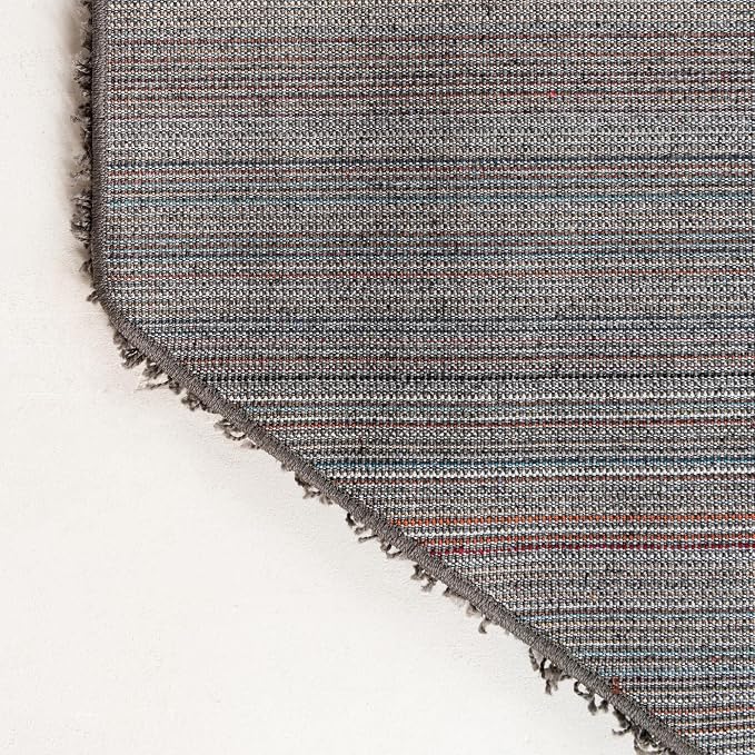 Unique Loom Solid Shag Collection Area Rug (4' Octagon, Graphite Gray)
