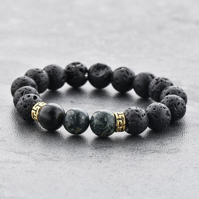 Lava Rock & Chakra Beaded Stone Bracelet Essential Oil Diffuser for Aromatherapy Small 3-6