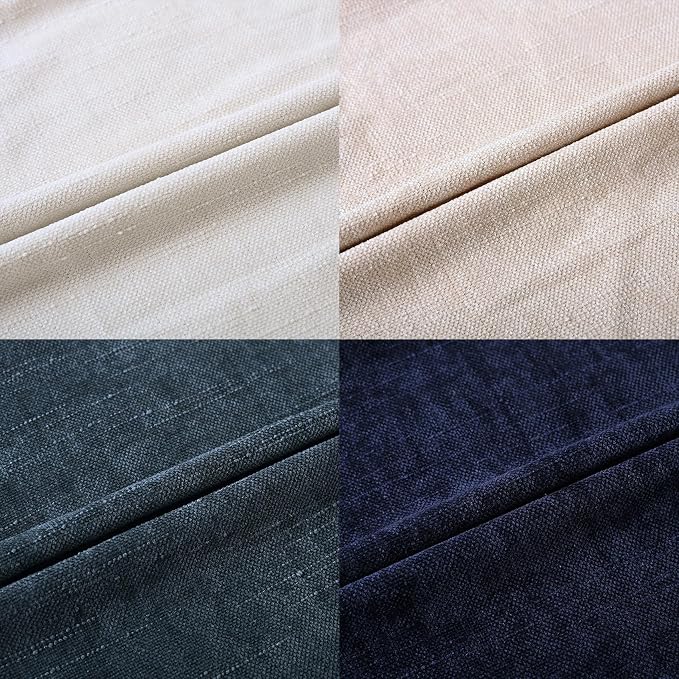 Set of 4 Soft Textured Decorative Throw Pillow Covers 18x18 Inch Cozy Farmhouse Cushion Cover Square Accent Pillow Cases for Bed Couch Sofa Living Room, Beige White Blue