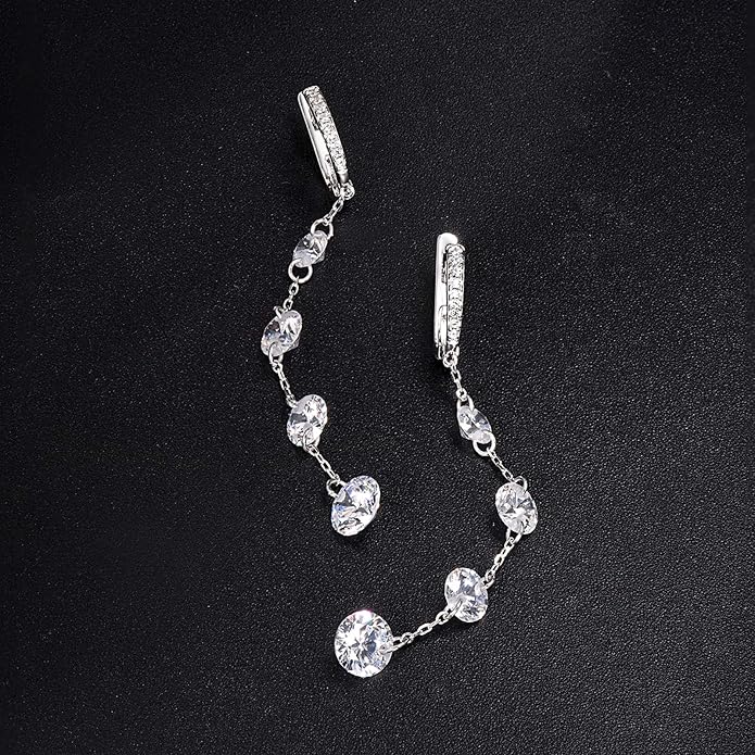Santuzza Sterling Silver Simulated Diamond Hypoallergenic Earrings for Women