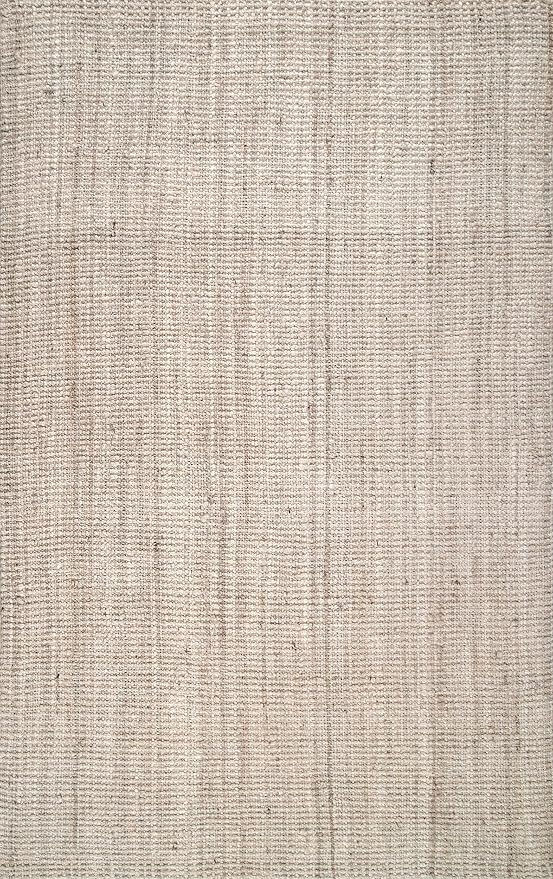 nuLOOM Ashli Off White Solid Handwoven Area Rug, 3' x 5'