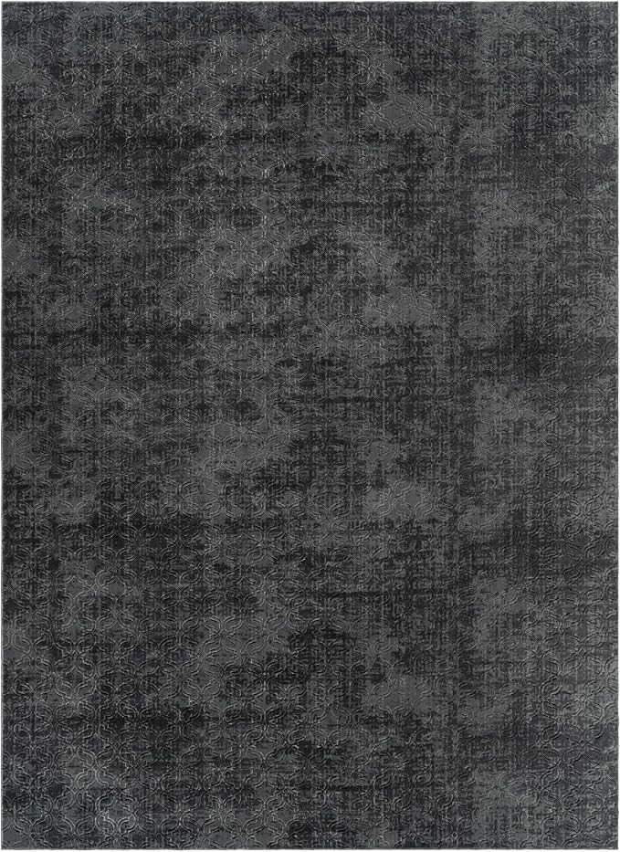 Gertmenian Indoor Transitional Area Rug - 6x9 Medium, Non-Shedding, Ideal for High Traffic in Living Room, Bedroom, Entryway - Geometric, Dark Grey, 26850