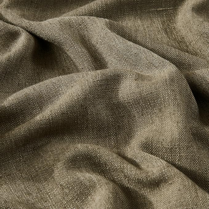 Vision Home Brown Pinch Pleated Full Blackout Curtains Linen Blended Room Darkening Window Curtains 102 inch for Living Room Bedroom Thermal Insulated Pinch Pleat Drapes with Hooks 40" Wx102 Lx2