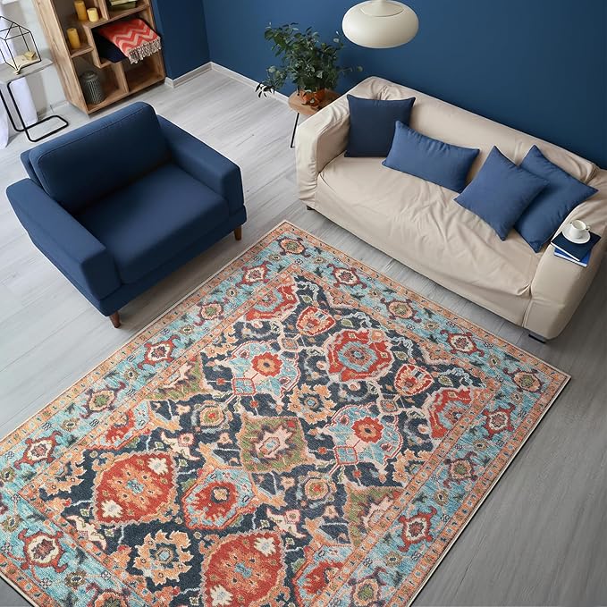 Keen Home Design 36"x60" Rug - Machine Washable Entry Rug with Non-Slip Backing, Ideal for Entryway, Kitchen, Bathroom, Laundry Room - Vintage, Easy Clean, Durable, Low Pile - (3' x 5')