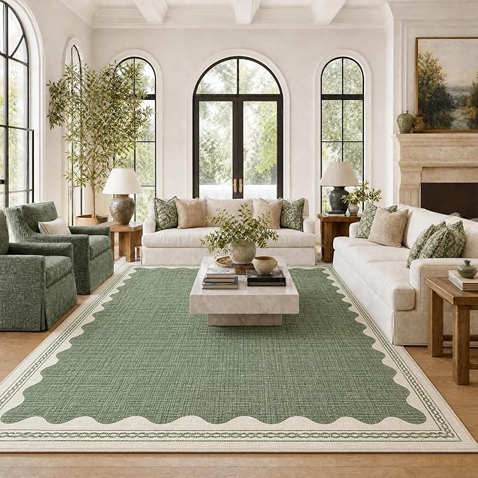 GarveeHome Scalloped Rug