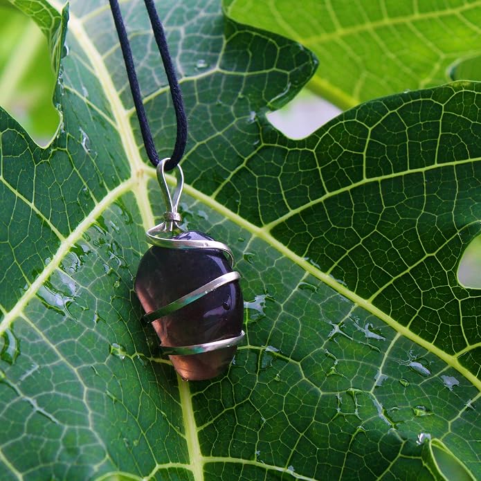 Ayana Crystals Fluorite Pendant Necklace – Natural Rainbow Fluorite Crystal for Clarity & Balance, Heart and Third Eye Chakra, Ethically Sourced, Ideal Pisces Birthstone Jewelry
