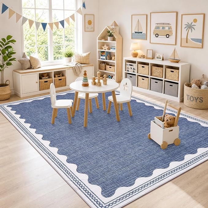 GarveeHome Scalloped Rug