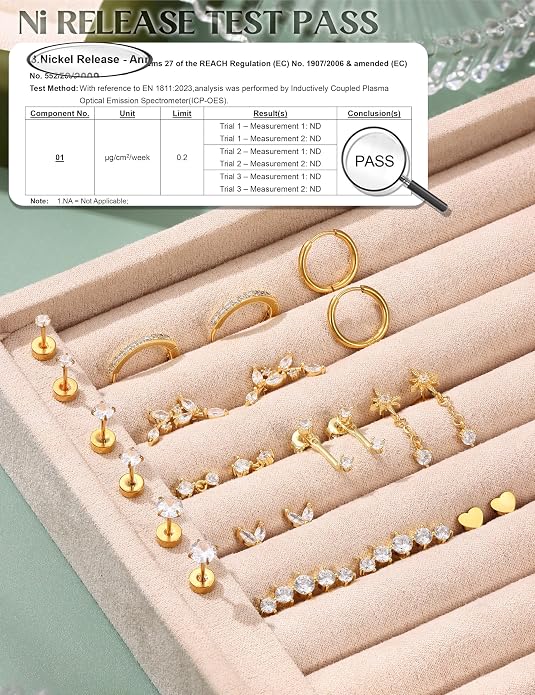 LOLIAS Hypoallergenic Flat Back Earrings-Cartilage Earring Stacks-Surgical Steel Earrings for Sensitive Ears - Small Stainless Steel Flatback Stud Hoop Earring Sets for Helix Tragus Conch Daith Multiple Piercing Jewelry Trendy