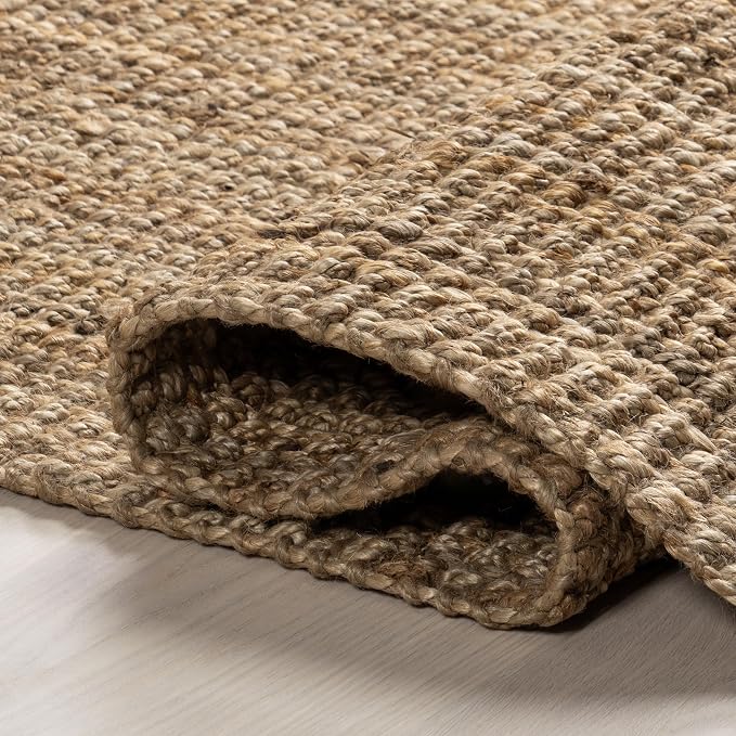 nuLOOM Daniela Farmhouse Chunky Jute Area Rug, 10x13, Natural