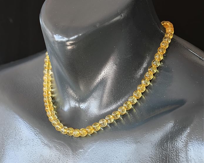 Natural Gemstone Beaded Choker Necklace | 8mm Handmade Adjustable Jewelry for Men & Women | Chakra Balancing Crystal Necklace | Spiritual Gift | Macrame Cord with Extender