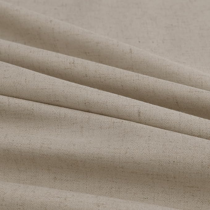 Aersas Cobblestone Pinch Pleated Linen Curtains 84 Inches Long 2 Panels Set for Living Room Bedroom Dining Pinch Pleat Back Tab Light Filtering Boho Farmhouse Window Curtain 84 Inch Length