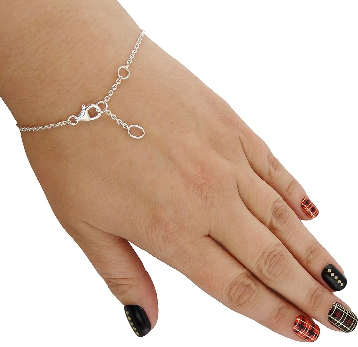 FashionJunkie4Life Sterling Silver and Stainless Steel Chain Link Charm Bracelets
