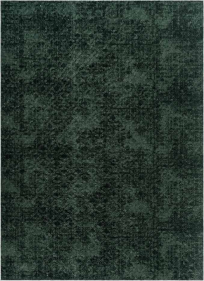 Gertmenian Indoor Transitional Area Rug - 5x7 Standard, Non-Shedding, Ideal for High Traffic in Living Room, Bedroom, Entryway - Geometric, Dk. Green, 26861