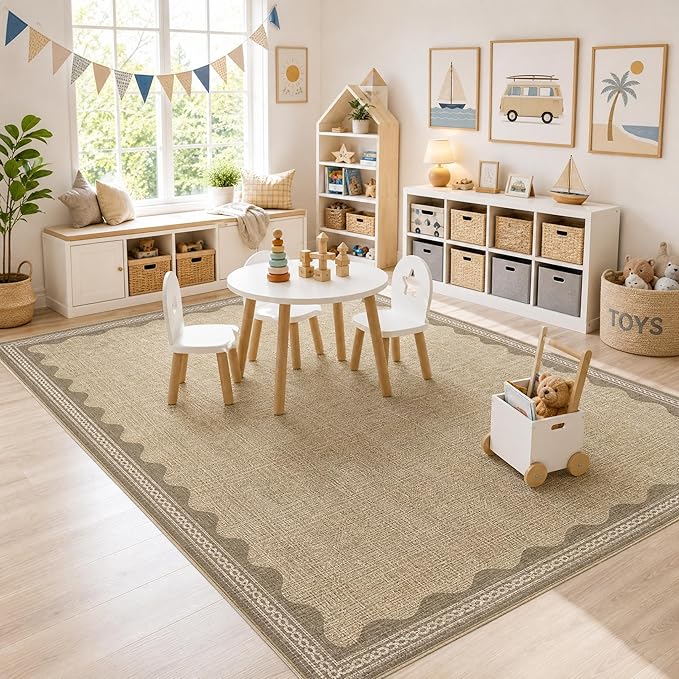 GarveeHome Scalloped Rug