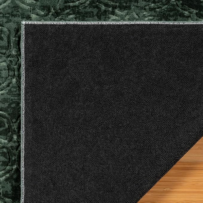 Gertmenian Indoor Transitional Area Rug - 5x7 Standard, Non-Shedding, Ideal for High Traffic in Living Room, Bedroom, Entryway - Geometric, Dk. Green, 26861