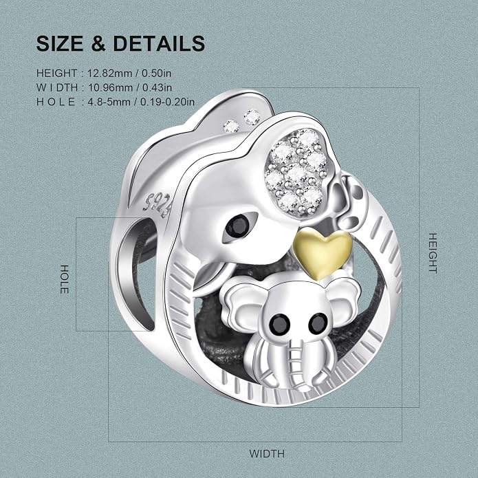 NINGAN 925 Sterling Silver Charm Golden Love Charm Buckle Safety Chain Travel Bead Firefly Dragonfly Pendant, Suitable for Women Bracelet and Necklace as Gift from Mom and Friends