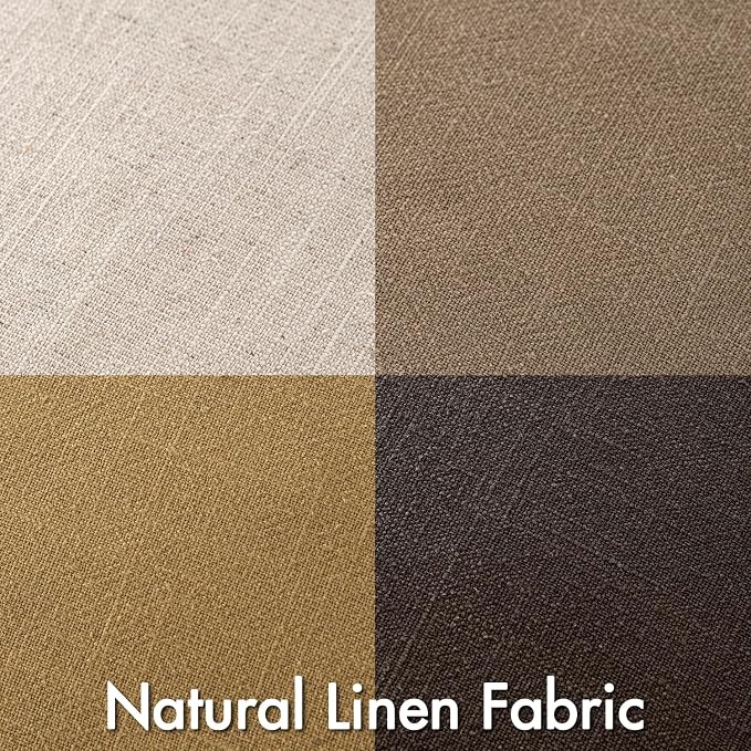 MIULEE Neutral Gold/Brown Boho Linen Pillow Covers 18x18 Inch Pack of 4 | Natural Decorative Throw Pillow Covers Soft Farmhouse Couch Pillowcases Modern Decor for Living Room Bed Sofa