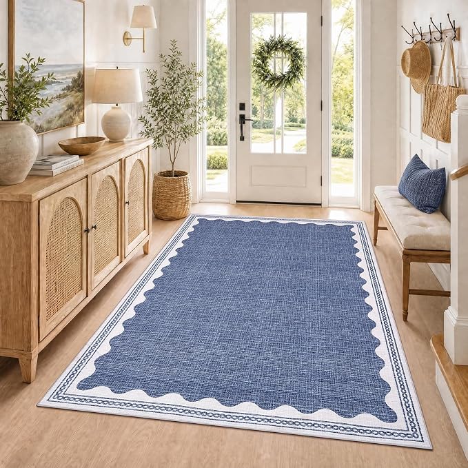 GarveeHome Scalloped Rug