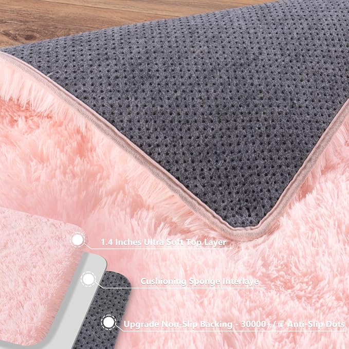 10x14 Area Rugs for Living Room, Large Shag Fluffy Rug | Shaggy Shag Carpet, Soft and Comfy, Non Slip Big Fuzzy Carpet for Bedroom Nursery Kids Girls Boys Room Dorm Home Decor