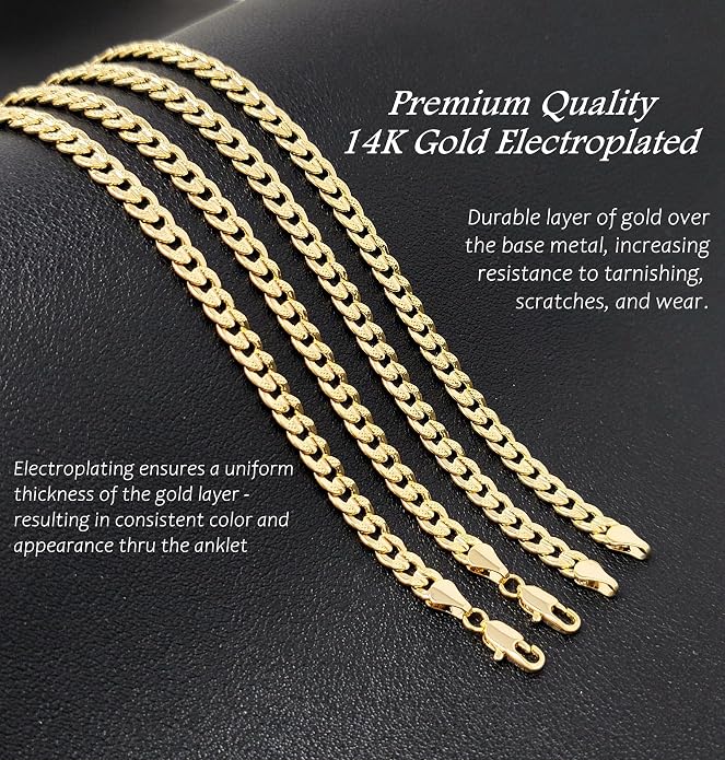 Gold Electroplated Anklet, Made in Korea