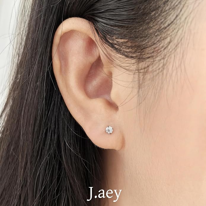 Titanium Earrings for Women Stud Earrings Cubic Zirconia Dainty Screw Flat Back Hypoallergenic Earrings for Women for Multiple Cartilage Helix Conch Tragus Piercing Jewelry for Sensitive Ears