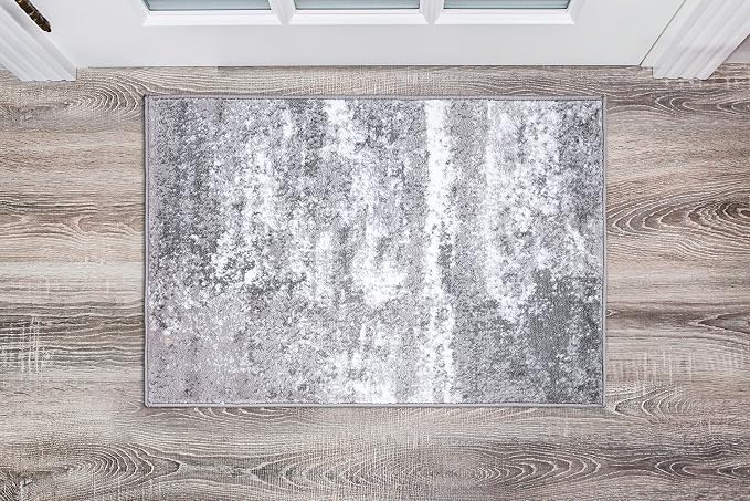 Rugshop Watercolor Distressed Modern Bohemian Area Rug Gray 2' x 3'