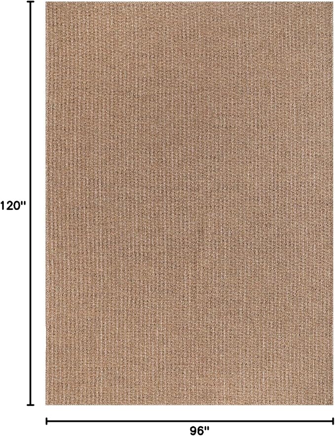 Easy Jute Rug 8x10 Indoor Outdoor Natural Rugs Solid Fiber Rug Woven Area Rug Boho Easy Clean Inside Carpet for Living Room Bedroom Dining Room Hallway or Outdoor Patio Porch (8 X 10 Natural)