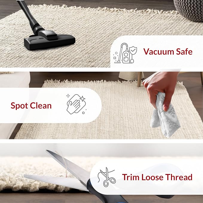 Nuloom Daniela Off-White, 2'6" x 14', Handmade, Jute, Tassel, Soft and Textured, High Traffic, Stain Resistant, Easy Clean, Durable Runner for Bedroom, Living Room, Dining Space, Foyer, Entryway