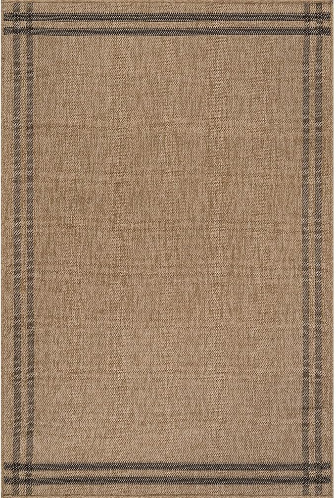Luul Home Easy Jute Rugs 10x14 Bordered Natural Color Living Room Indoor Outdoor Area Rug for Patio and Kitchen Rug High Traffic Washable Easy to Clean Solid Boho Woven Design Outside Carpet (10 x 14)