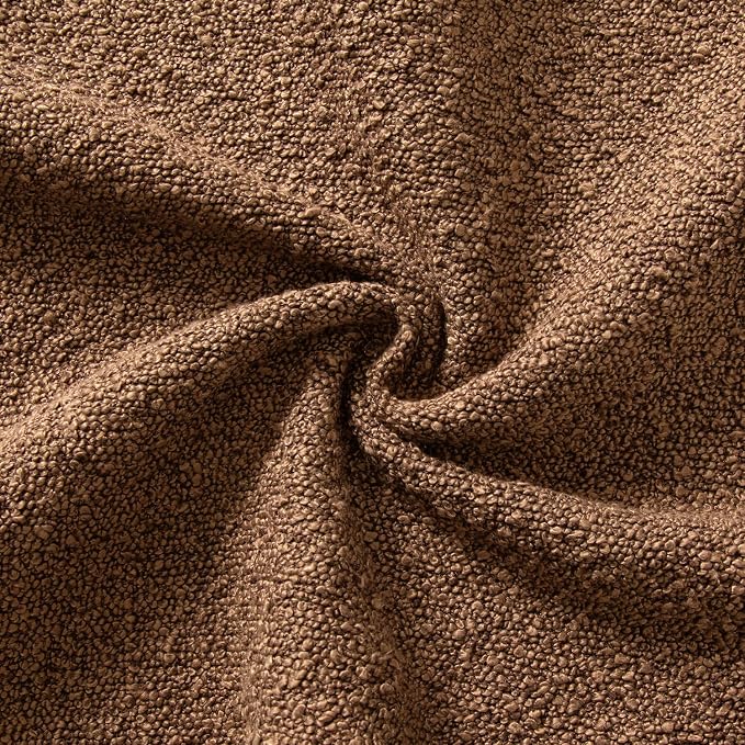 MIULEE 20x20 Decorative Lumbar Boucle Couch Pillow Covers Sudan Brown | Set of 2 Textured Neutral Throw Pillow Covers, Accent Solid Pillowcases, Sofa Living Room Home Decor