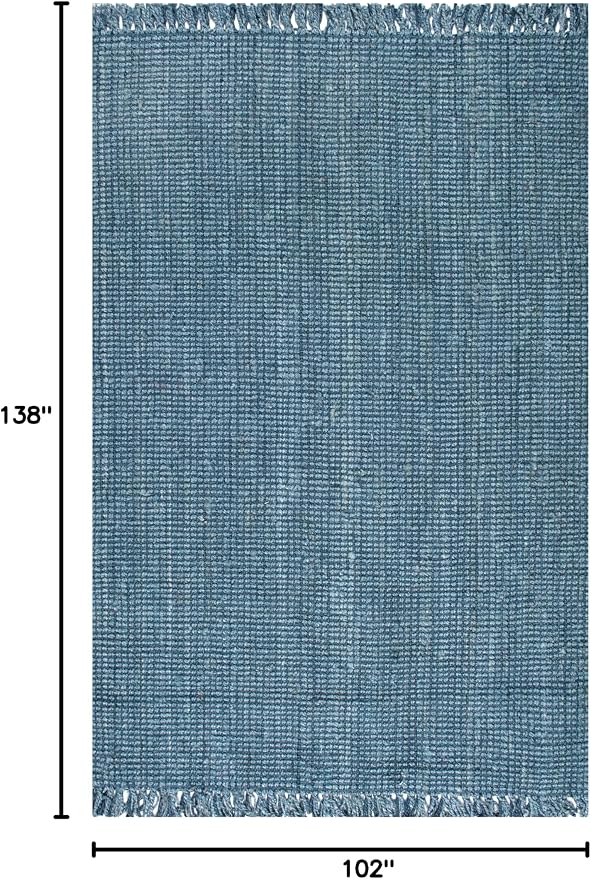 nuLOOM Daniela Blue Solid Flatweave Area Rug, 9' x 12'