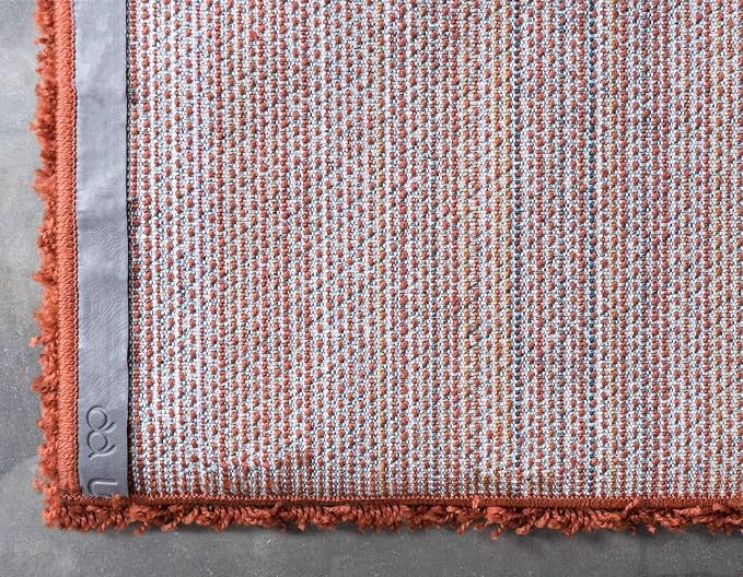 Unique Loom Solid Shag Collection Area Rug (2' x 3' 1" Rectangle, Terracotta)