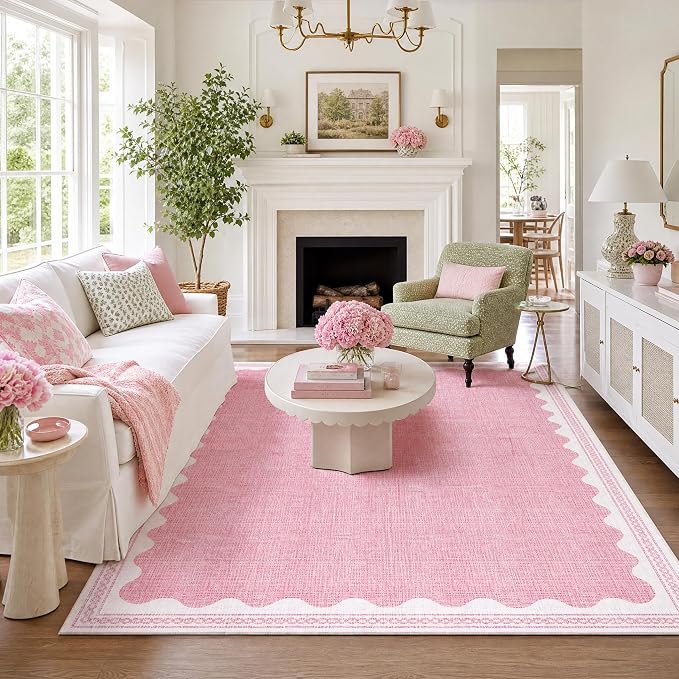 GarveeHome Scalloped Rug