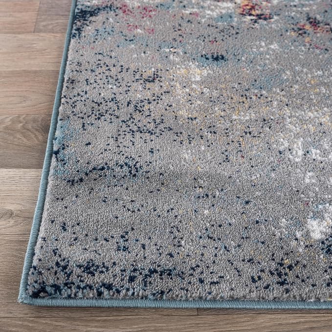 Rugshop Watercolor Distressed Modern Bohemian Area Rug Multi 3'3" x 5'