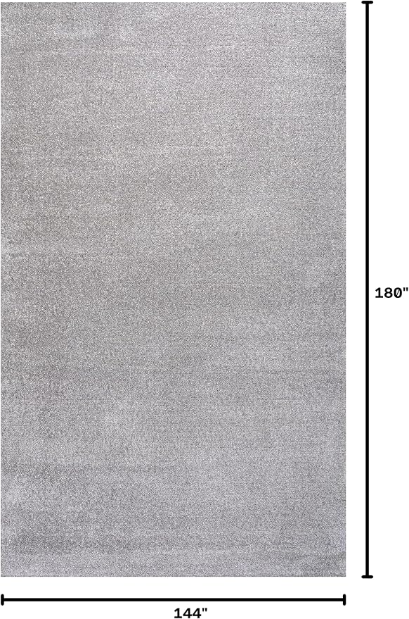 JONATHAN Y Haze Solid Low-Pile Light Gray Indoor Area Rug 12x15, Coastal,Bohemian,Minimalist,Classic, Easy-Cleaning for Living Room,Bedroom,Kitchen,Pet Friendly,Non-Shedding (SEU100K-15)