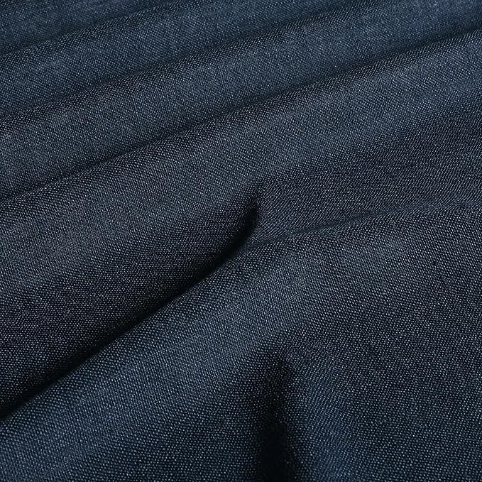 Vision Home Navy Blue Pinch Pleated Full Blackout Curtains Linen Blended Room Darkening Curtain Panels 102 inch for Living Room Bedroom Thermal Insulated Pinch Pleat Drapes with Hooks 40" Wx102 Lx2