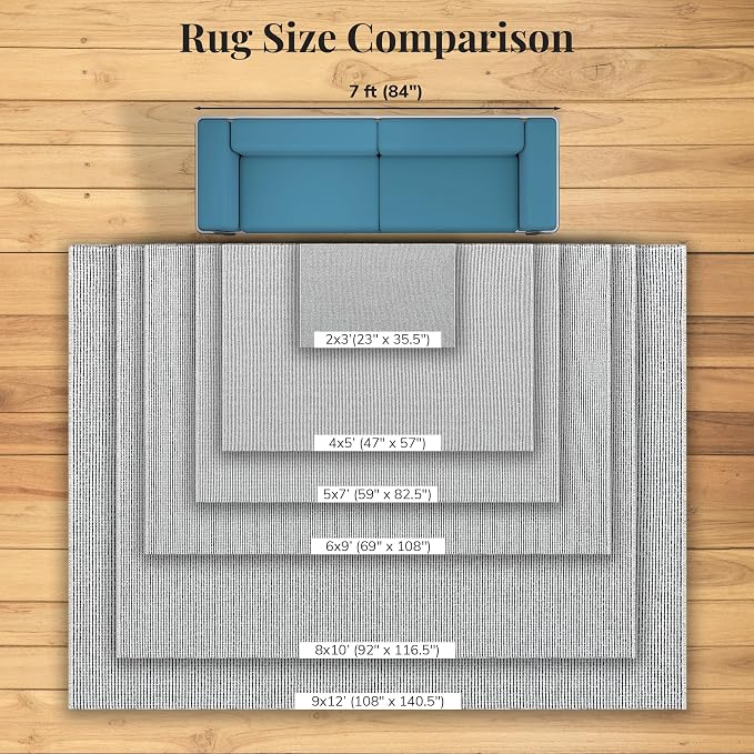 LUXE WEAVERS Two-Tone Fringed Area Rug Black 6x9